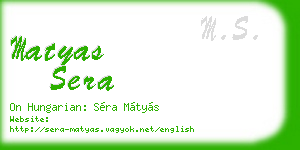 matyas sera business card